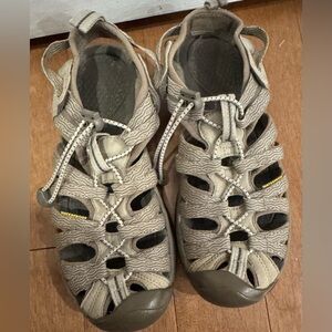 Keen WHISPER Sandals beige brown washable walking hiking comfort sport support 9